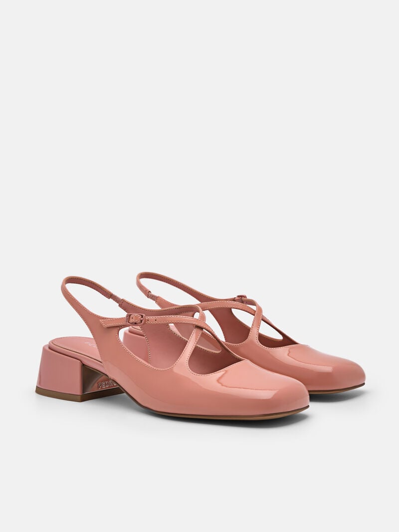 Pedro Effie Leather Mary Jane Women Pumps Blush | Q9Q-2655