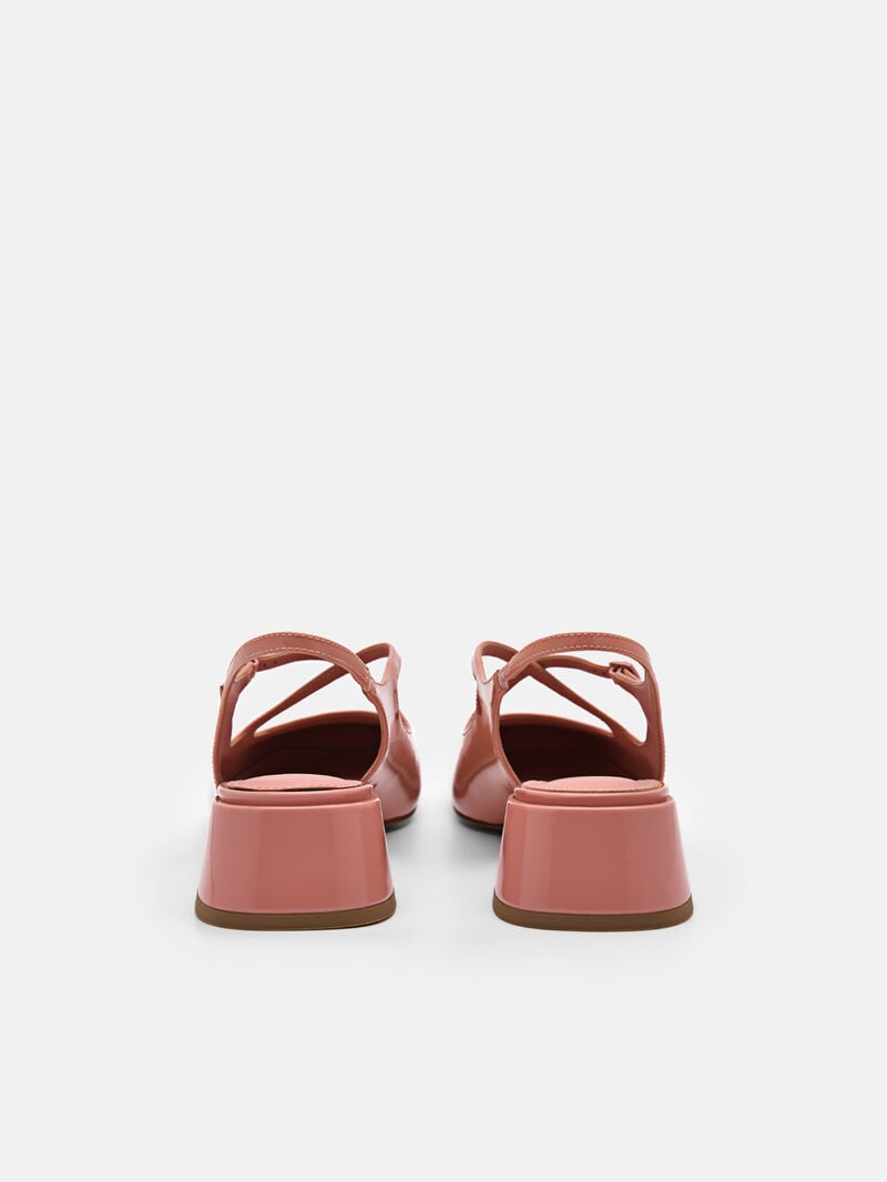 Pedro Effie Leather Mary Jane Women Pumps Blush | Q9Q-2655