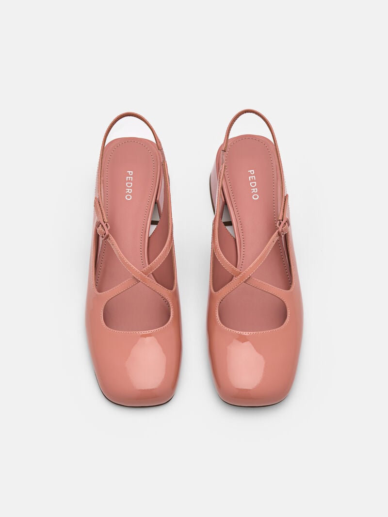 Pedro Effie Leather Mary Jane Women Pumps Blush | Q9Q-2655