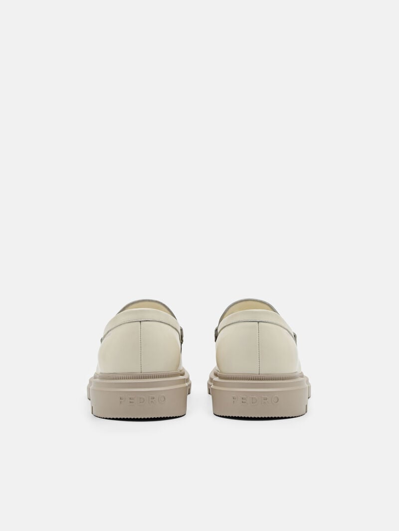 Pedro Ellis Leather Men Loafers Chalk | Q9Q-2645