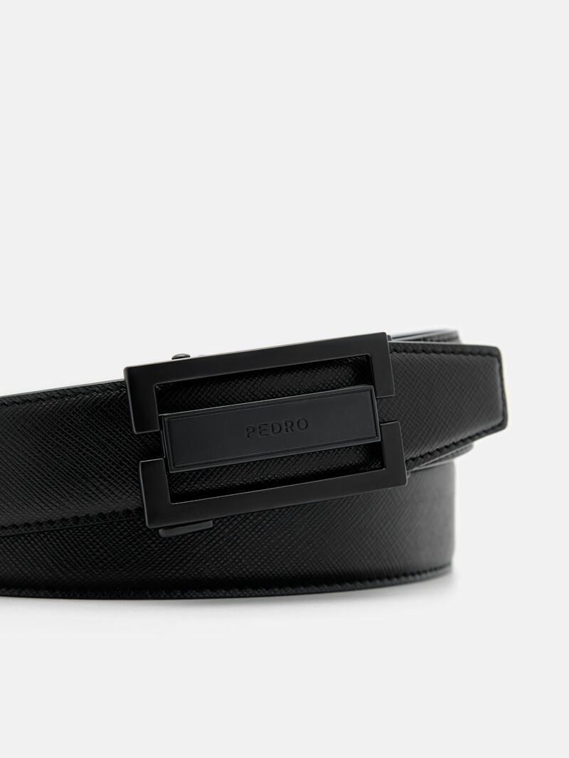 Pedro Embossed Leather Automatic Men Belts Black | Q9Q-2628