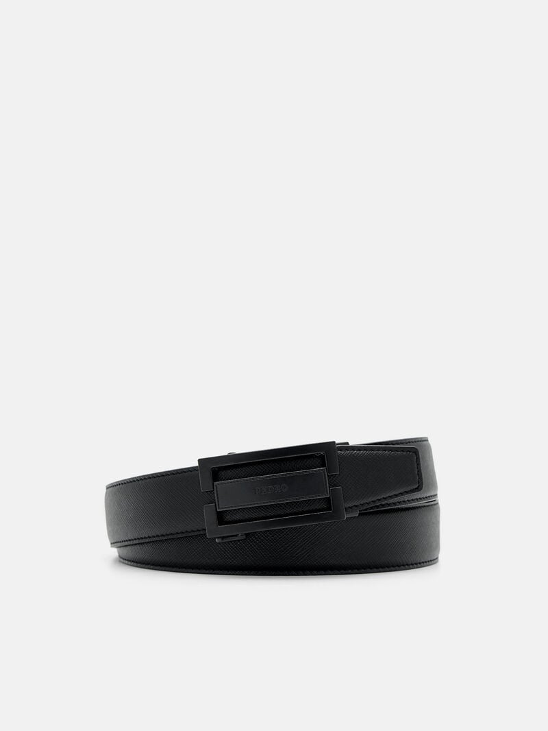 Pedro Embossed Leather Automatic Men Belts Black | Q9Q-2628