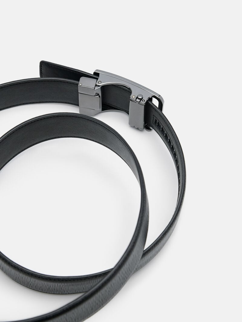 Pedro Embossed Leather Automatic Men Belts Black | Q9Q-2627