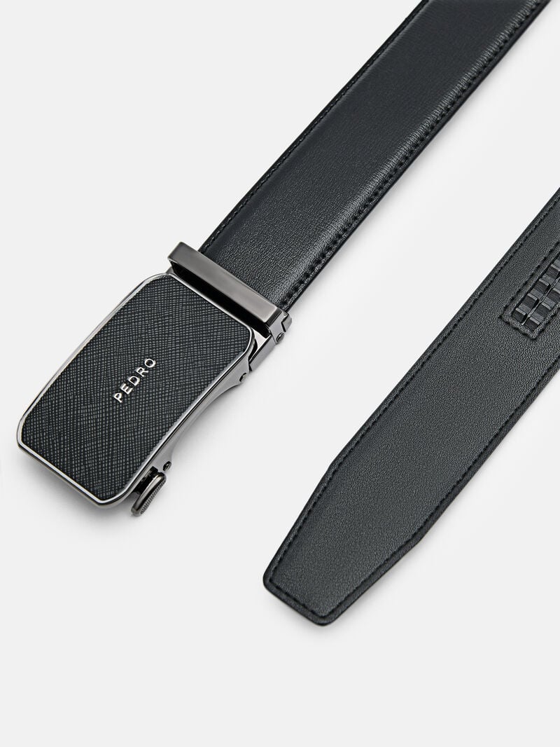 Pedro Embossed Leather Automatic Men Belts Black | Q9Q-2626