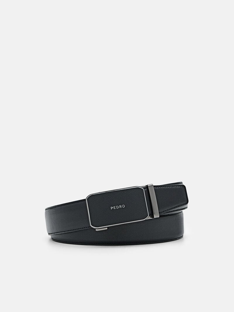 Pedro Embossed Leather Automatic Men Belts Black | Q9Q-2626