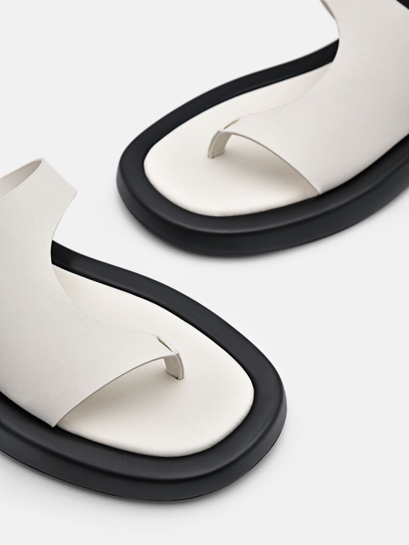 Pedro Este Thong Sandals Women Flats White | Q9Q-1866