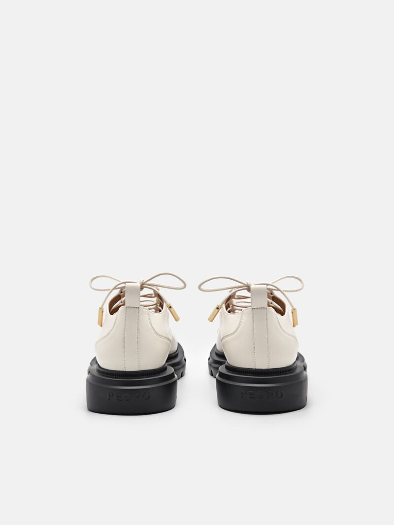 Pedro Ethel Laced Loafers Women Flats Chalk | Q9Q-1863