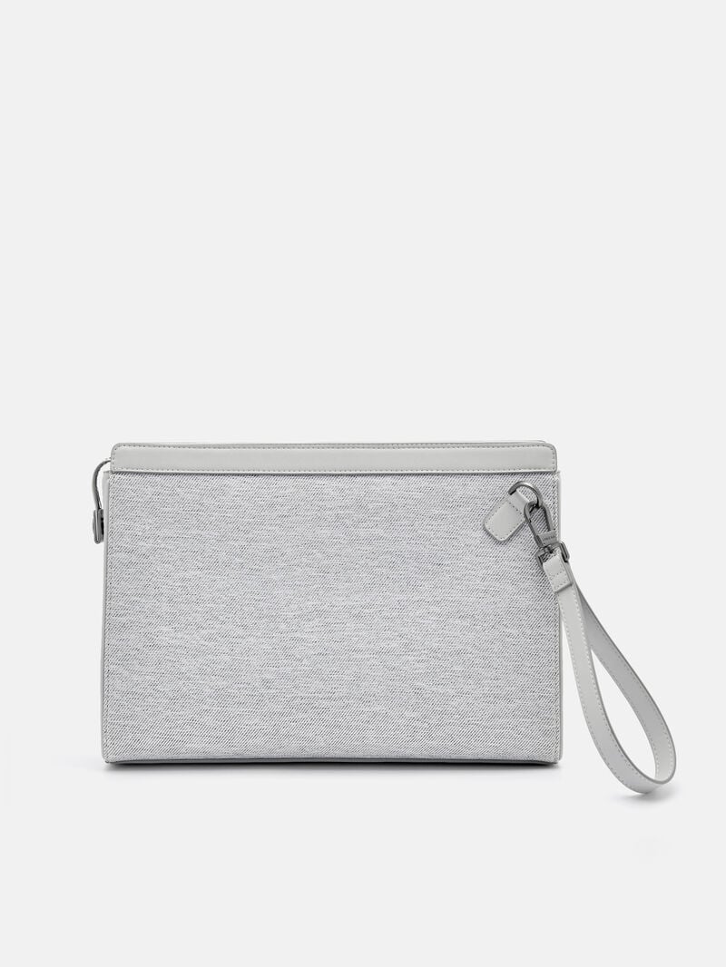 Pedro Evans Bags Men Portfolio Light Grey | Q9Q-1254