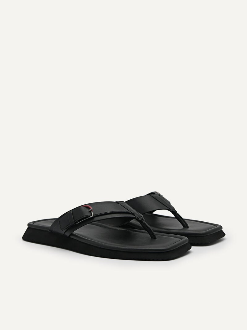 Pedro Ezra Thong Men Sandals Black | Q9Q-1853