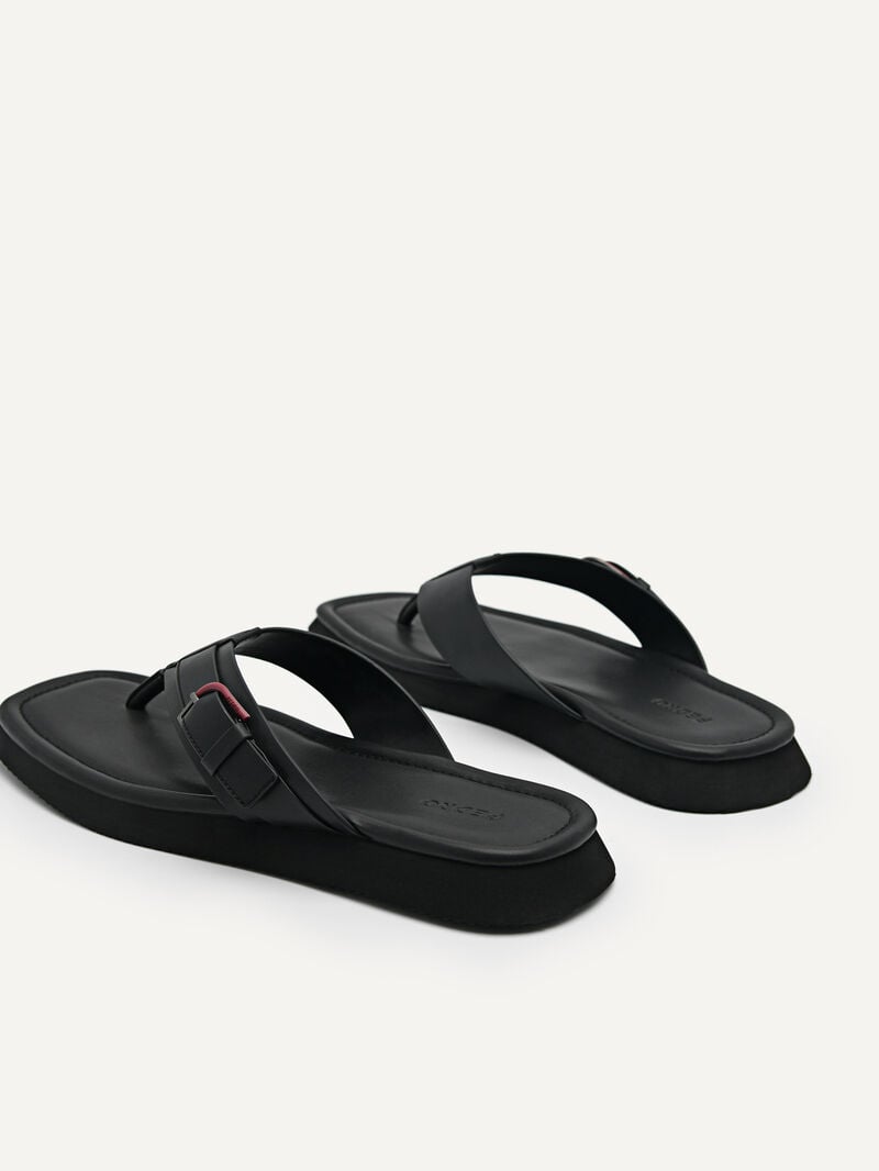 Pedro Ezra Thong Men Sandals Black | Q9Q-1853