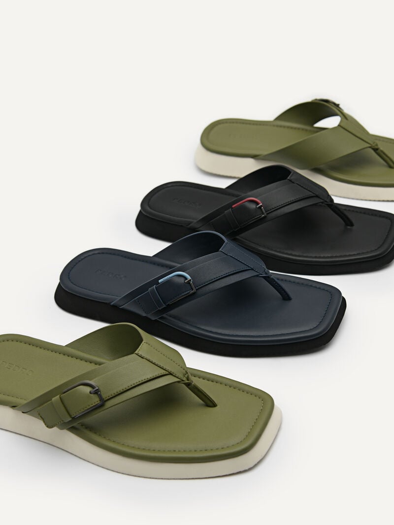 Pedro Ezra Thong Men Sandals Navy | Q9Q-1855