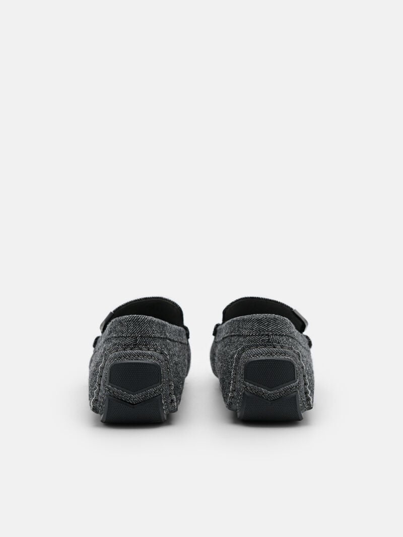 Pedro Fabric Men Moccasins Grey | Q9Q-1851
