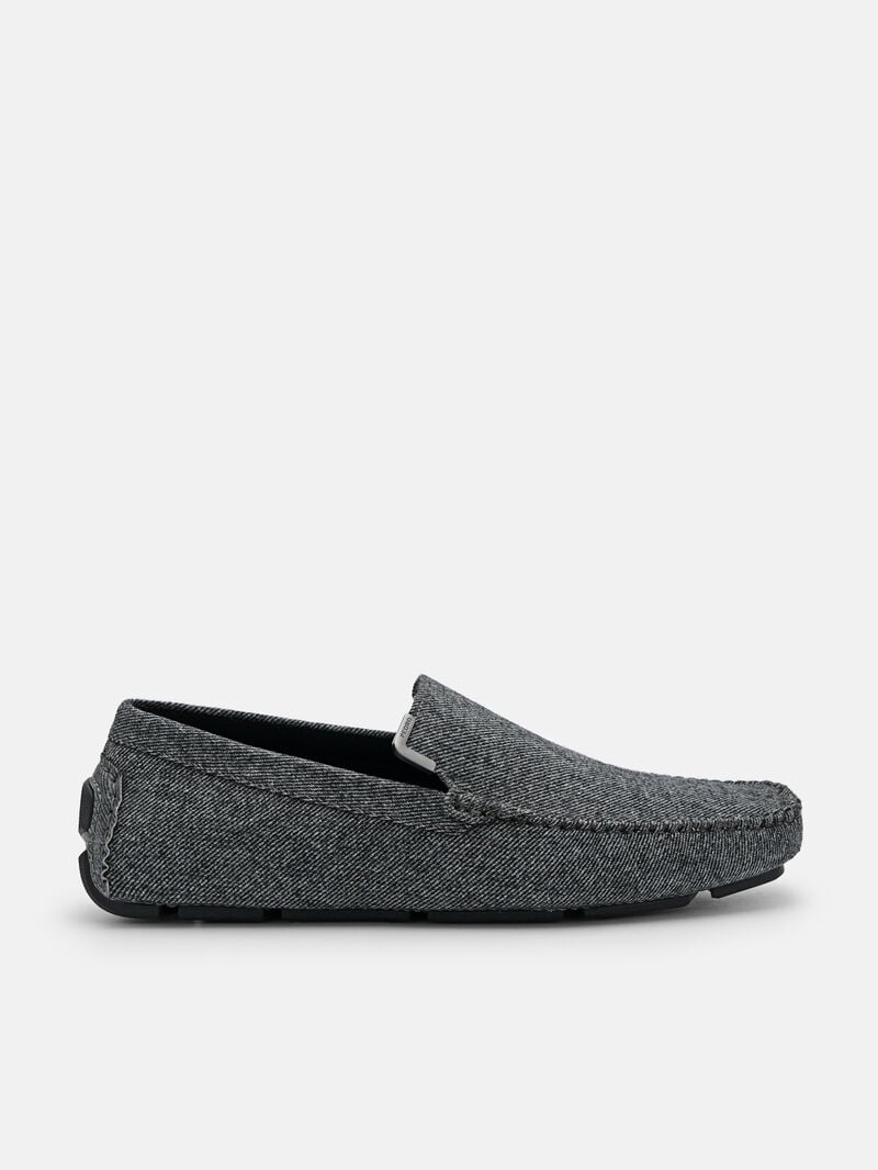 Pedro Fabric Men Moccasins Grey | Q9Q-1851
