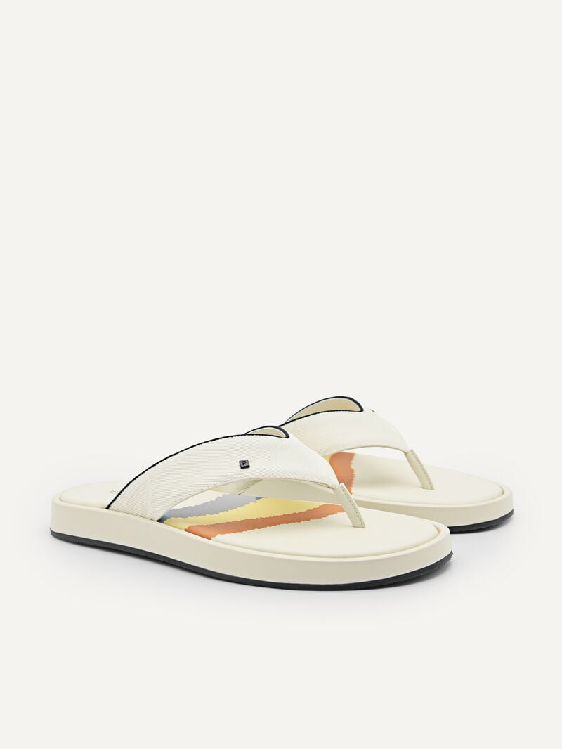 Pedro Fabric Thong Men Sandals Beige | Q9Q-1849