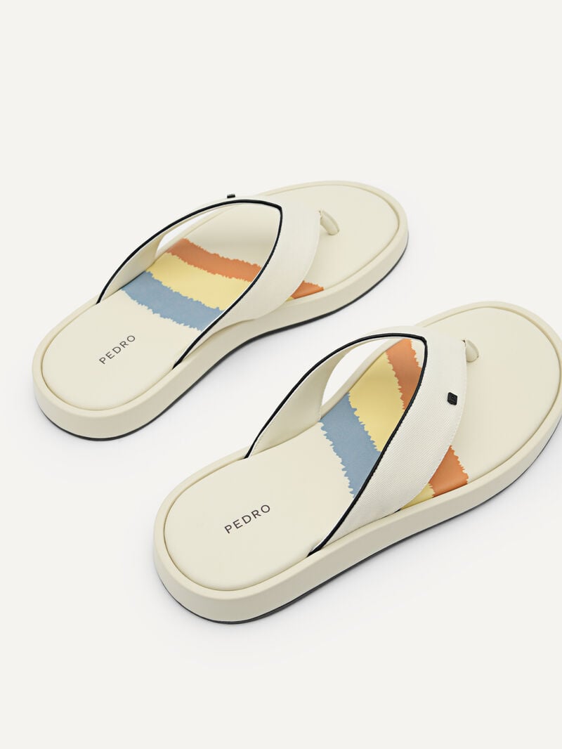 Pedro Fabric Thong Men Sandals Beige | Q9Q-1849