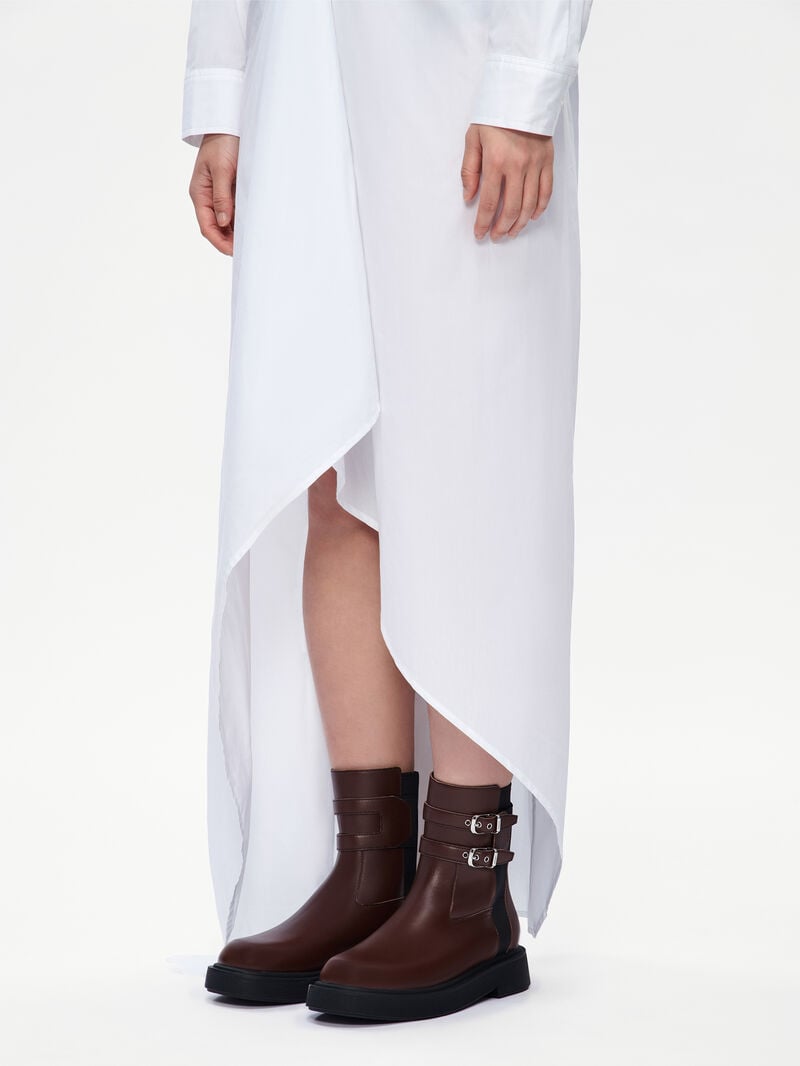 Pedro Flo Leather Boots Women Chelsea Boots Dark Brown | Q9Q-1363