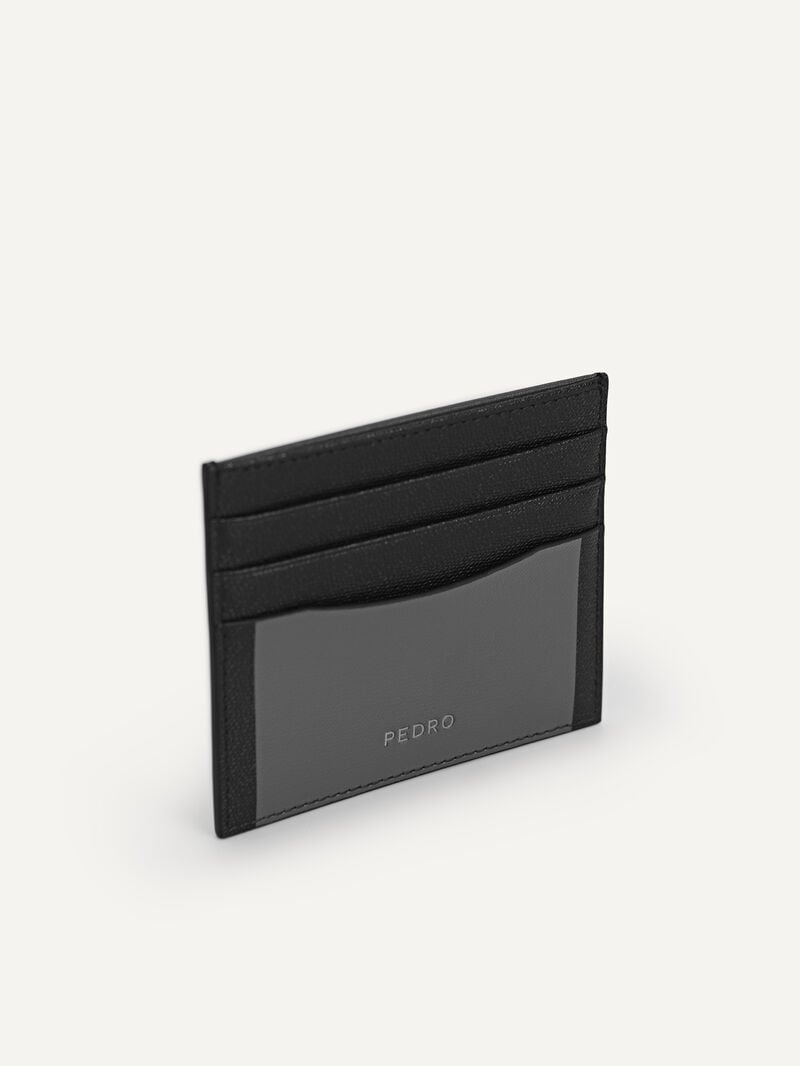 Pedro Full-Grain Leather Men Card Holders Black | Q9Q-999