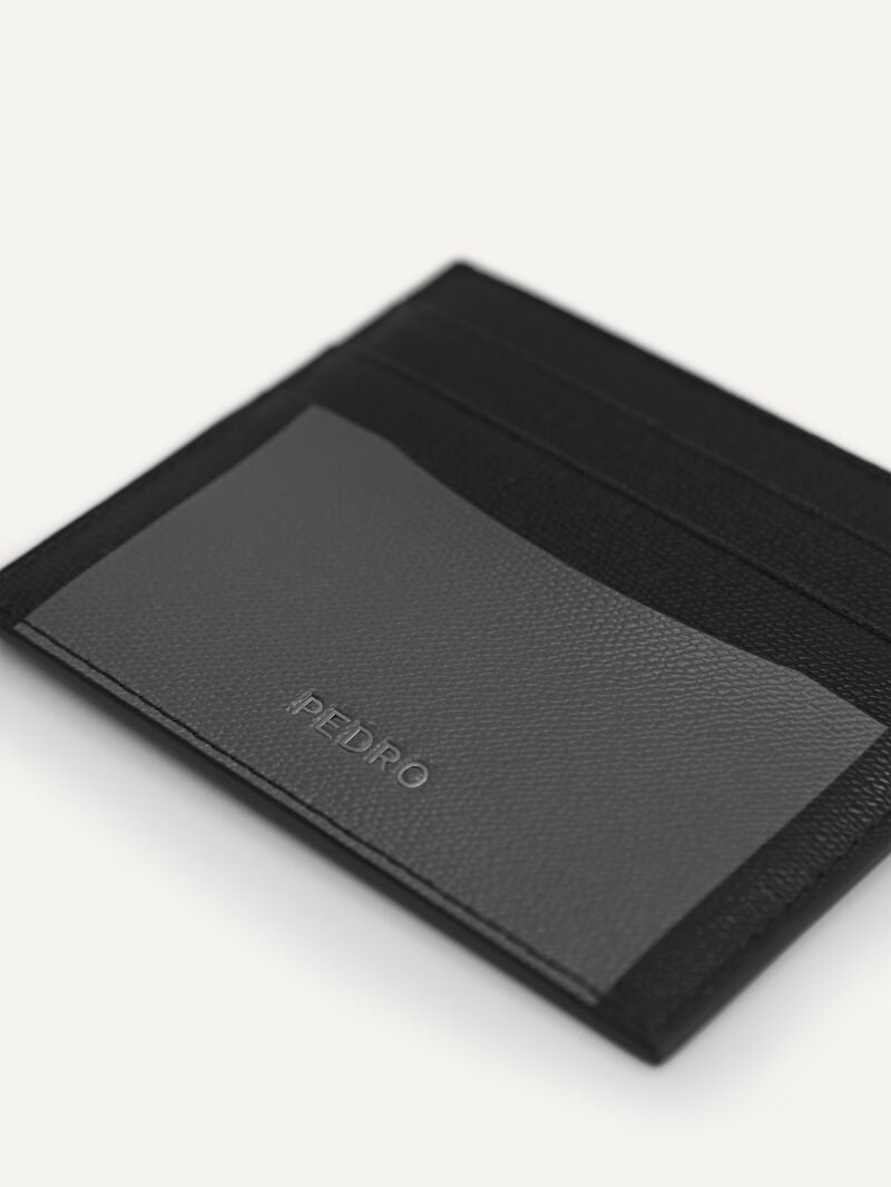 Pedro Full-Grain Leather Men Card Holders Black | Q9Q-999