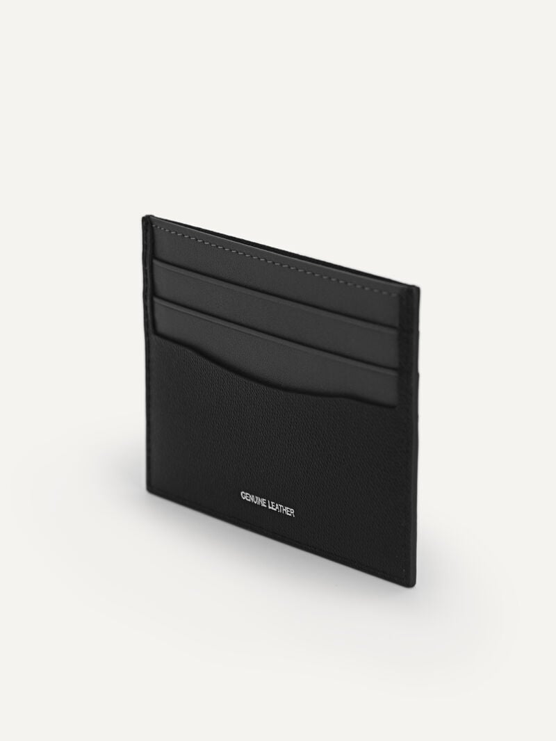Pedro Full-Grain Leather Men Card Holders Black | Q9Q-999
