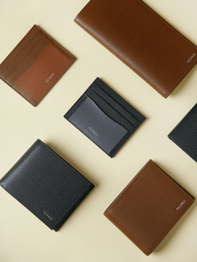 Pedro Full-Grain Leather Men Card Holders Black | Q9Q-999