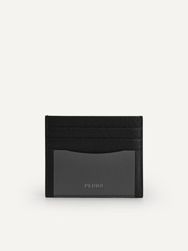 Pedro Full-Grain Leather Men Card Holders Black | Q9Q-999