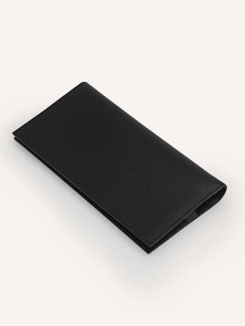 Pedro Full-Grain Long Leather Men Wallets Black | Q9Q-995