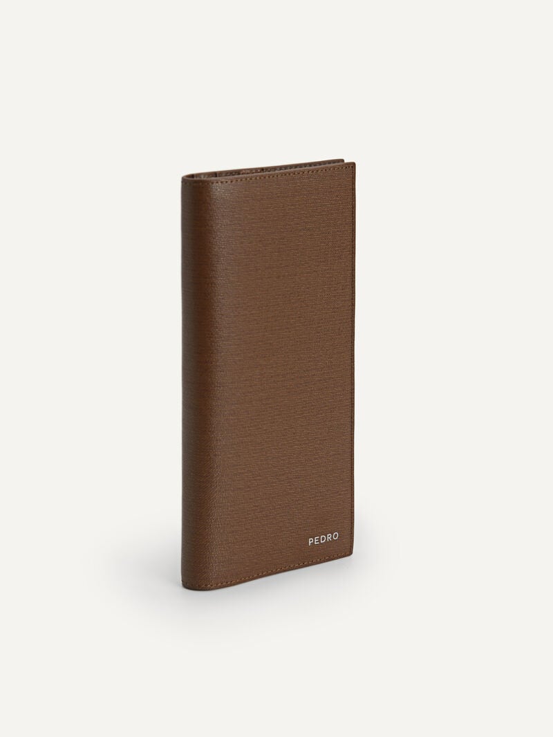Pedro Full-Grain Long Leather Men Wallets Dark Brown | Q9Q-994
