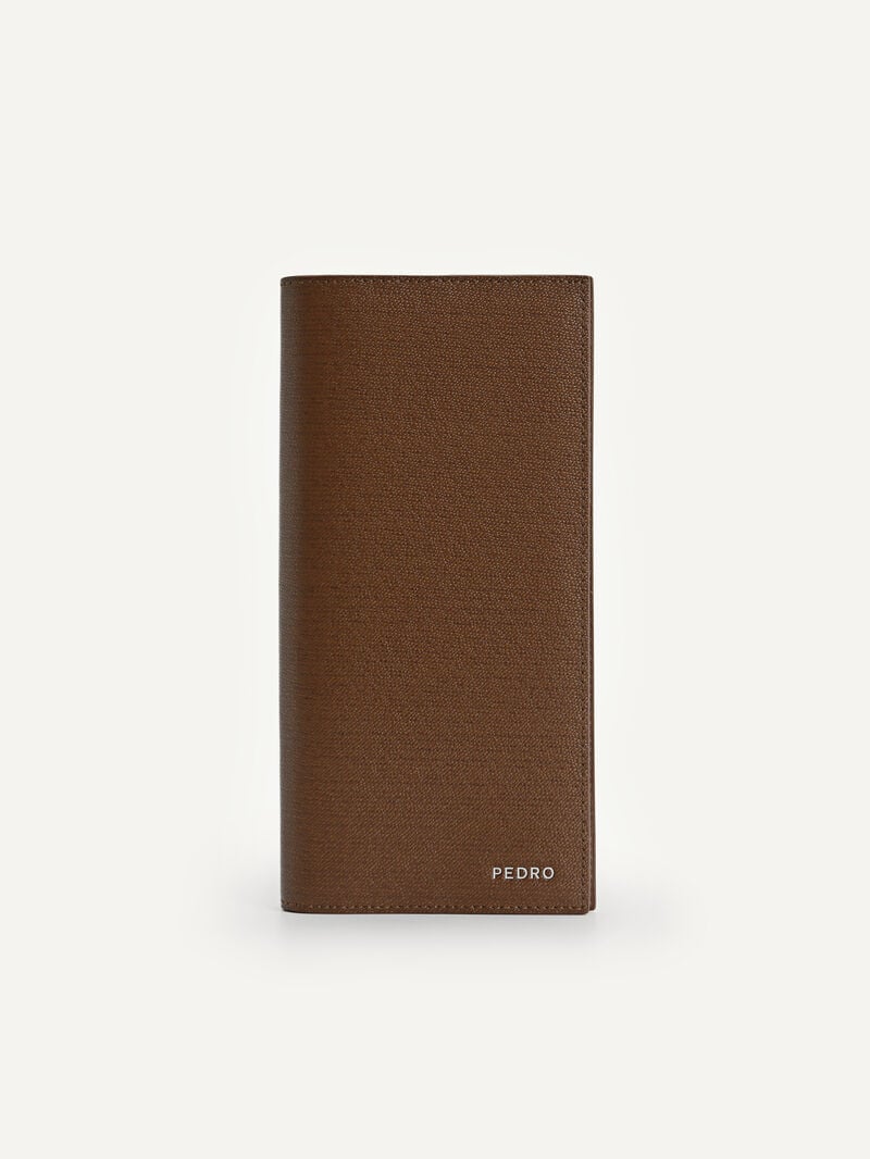 Pedro Full-Grain Long Leather Men Wallets Dark Brown | Q9Q-994