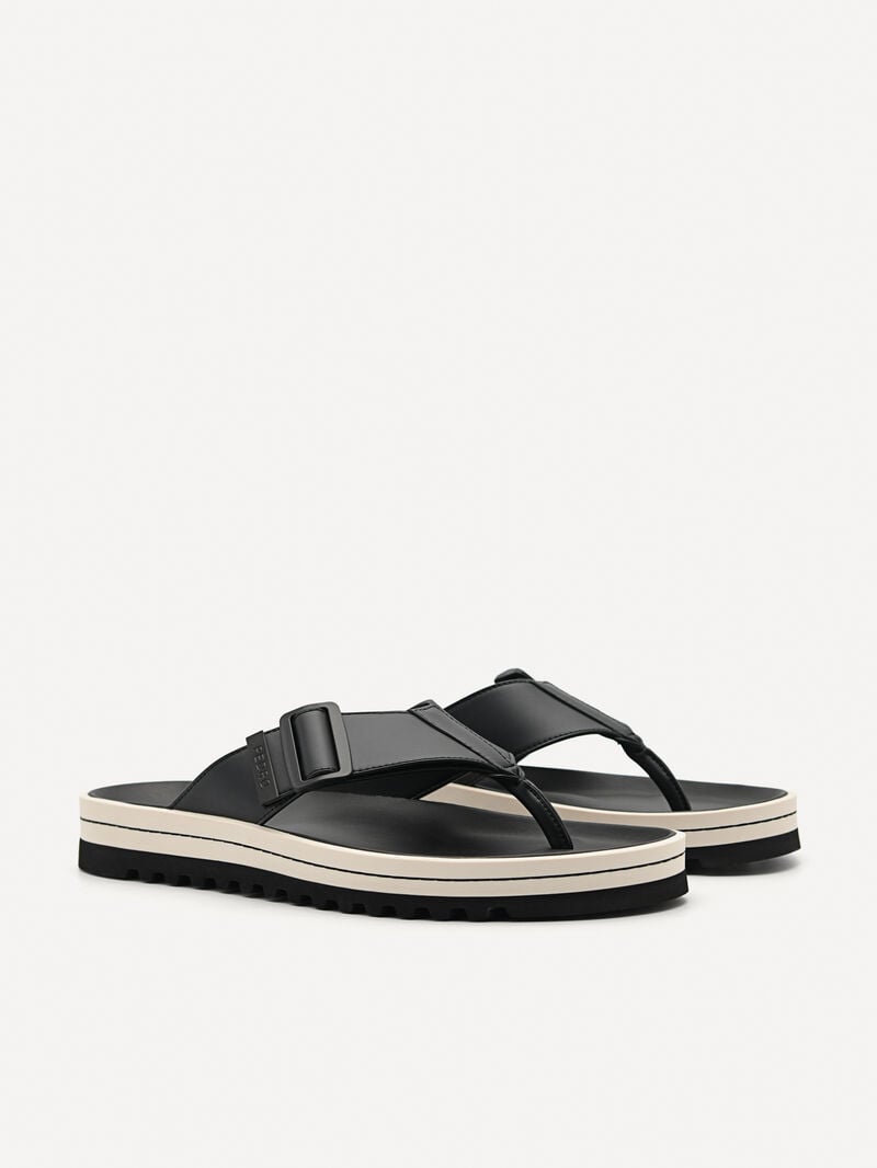 Pedro George Thong Men Sandals Black | Q9Q-1837