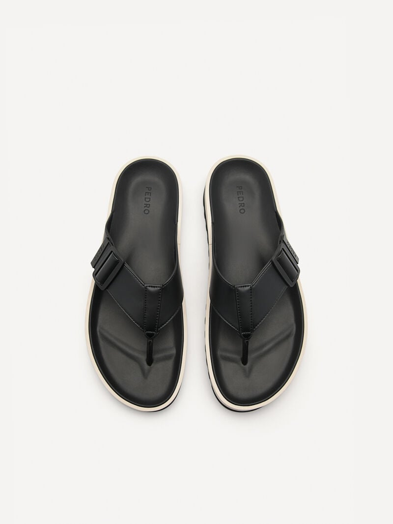 Pedro George Thong Men Sandals Black | Q9Q-1837