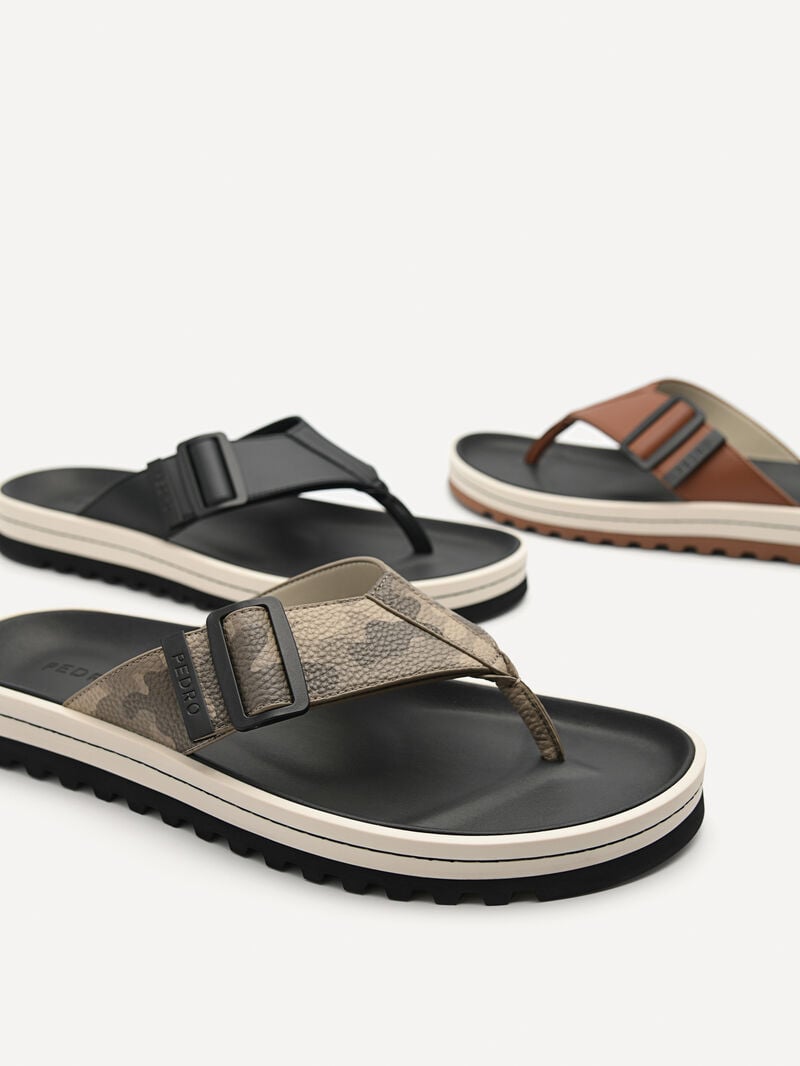 Pedro George Thong Men Sandals Black | Q9Q-1837