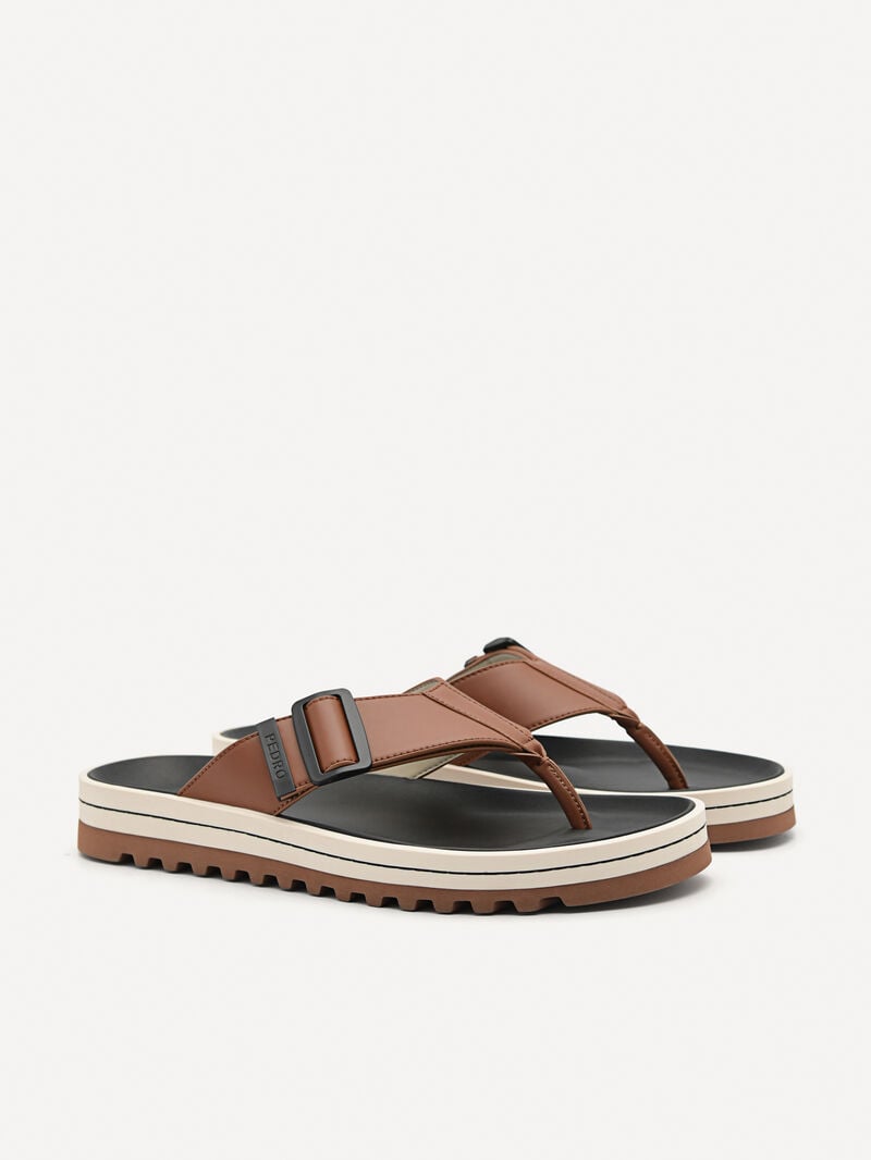Pedro George Thong Men Sandals Brown | Q9Q-1838