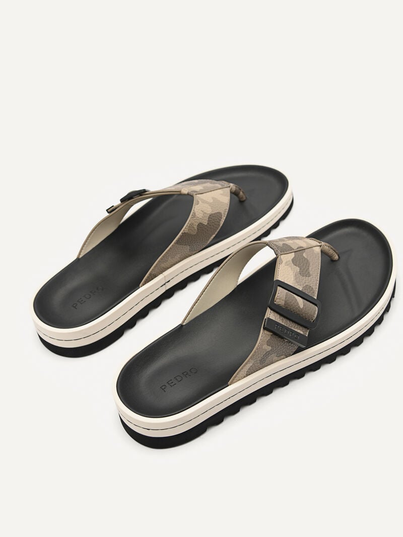 Pedro George Thong Men Sandals Taupe | Q9Q-1839