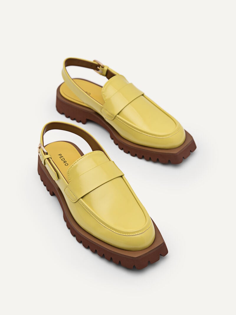 Pedro Grapnel Chunky Loafer Mule Women Flats Yellow | Q9Q-1835