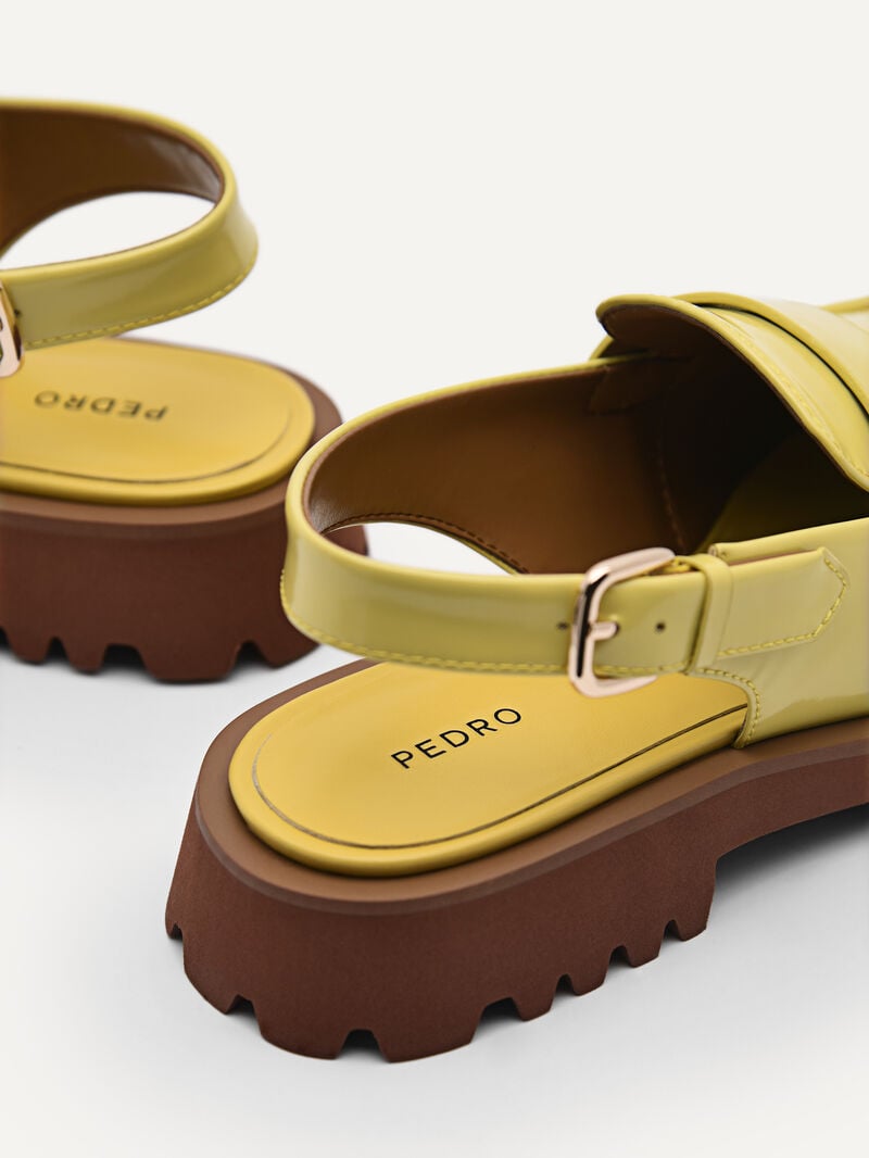 Pedro Grapnel Chunky Loafer Mule Women Flats Yellow | Q9Q-1835