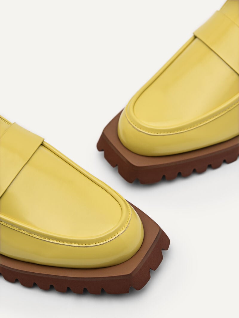 Pedro Grapnel Chunky Loafer Mule Women Flats Yellow | Q9Q-1835