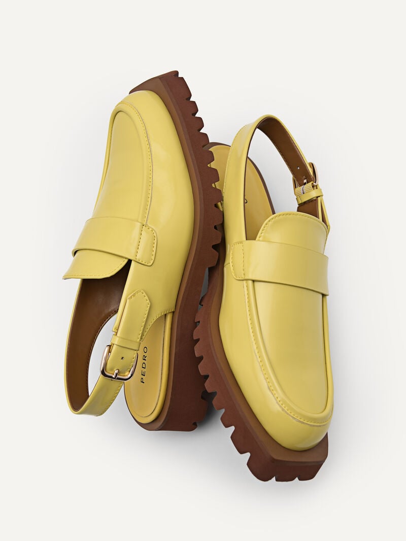 Pedro Grapnel Chunky Loafer Mule Women Flats Yellow | Q9Q-1835