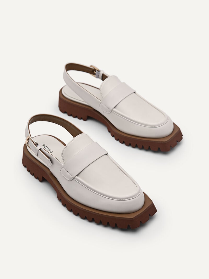 Pedro Grapnel Chunky Loafer Mule Women Flats Chalk | Q9Q-1834