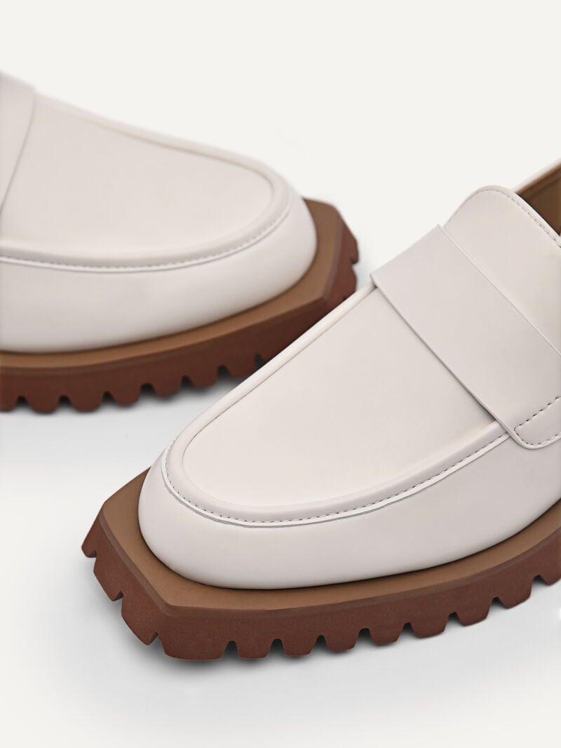 Pedro Grapnel Chunky Loafer Mule Women Flats Chalk | Q9Q-1834