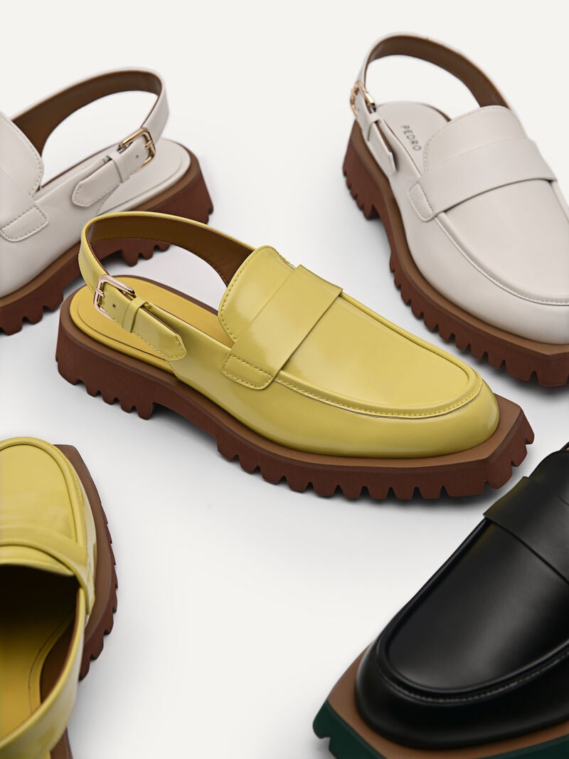 Pedro Grapnel Chunky Loafer Mule Women Flats Chalk | Q9Q-1834