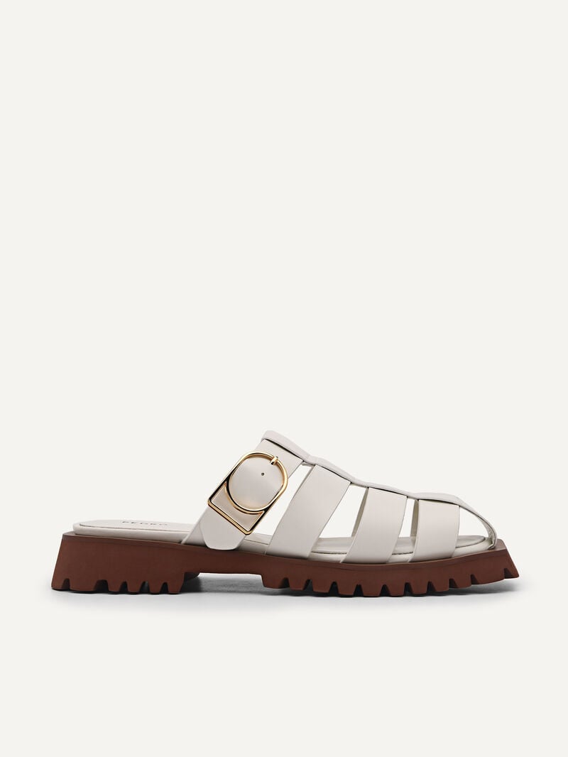 Pedro Grapnel Chunky Mule Women Flats Chalk | Q9Q-1831