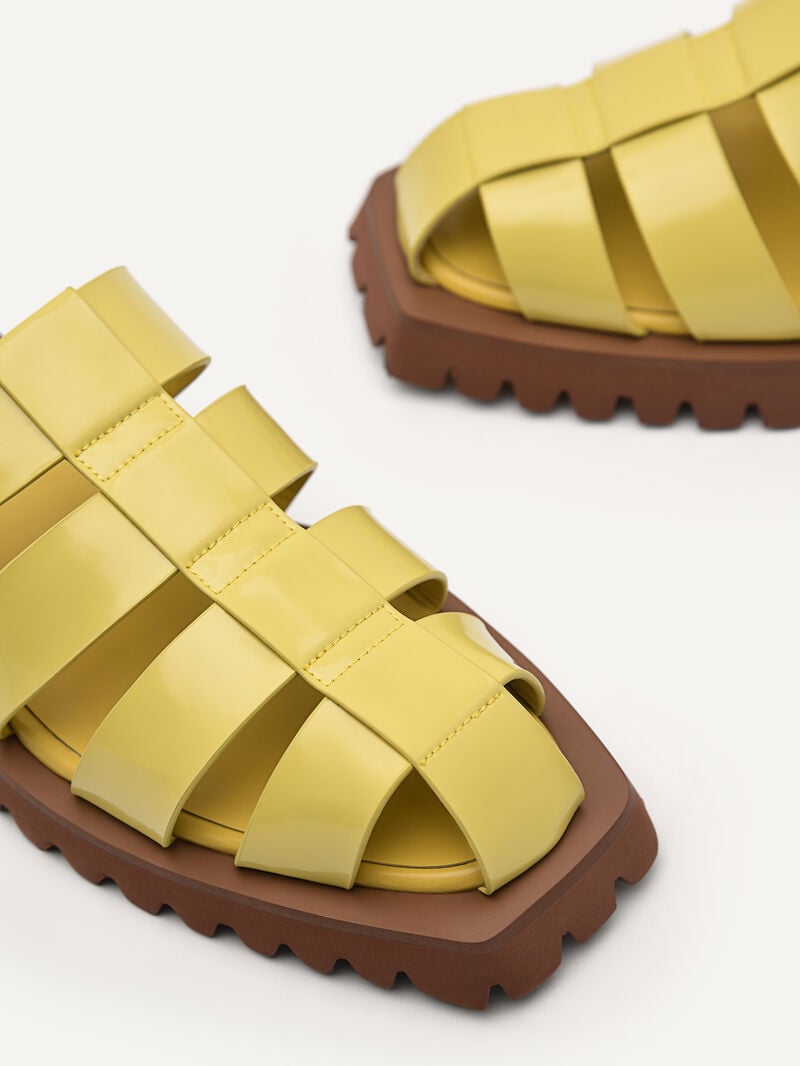 Pedro Grapnel Chunky Mule Women Flats Yellow | Q9Q-1832