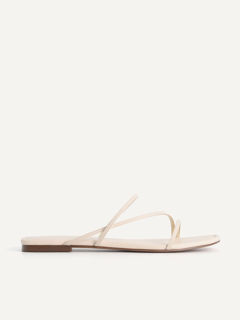 Pedro Gwyneth Strappy Women Flats Beige | Q9Q-2573