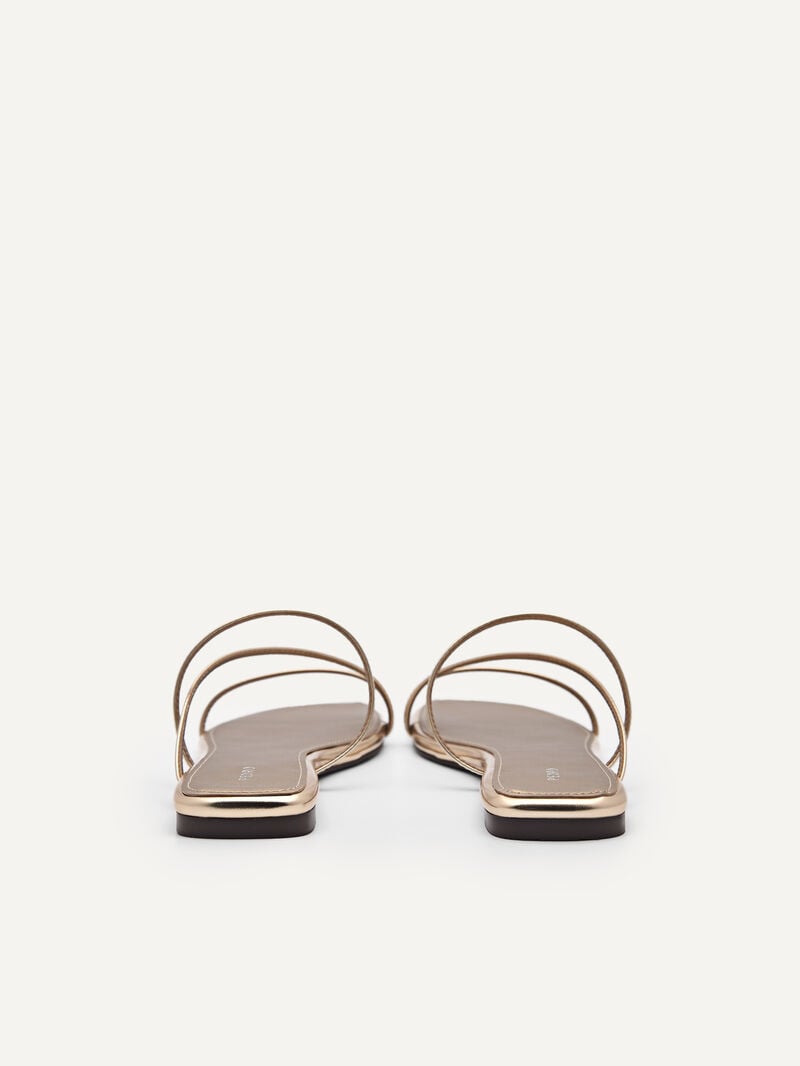 Pedro Gwyneth Strappy Women Flats Gold | Q9Q-2577