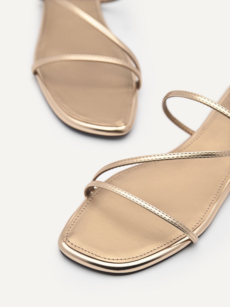Pedro Gwyneth Strappy Women Flats Gold | Q9Q-2577