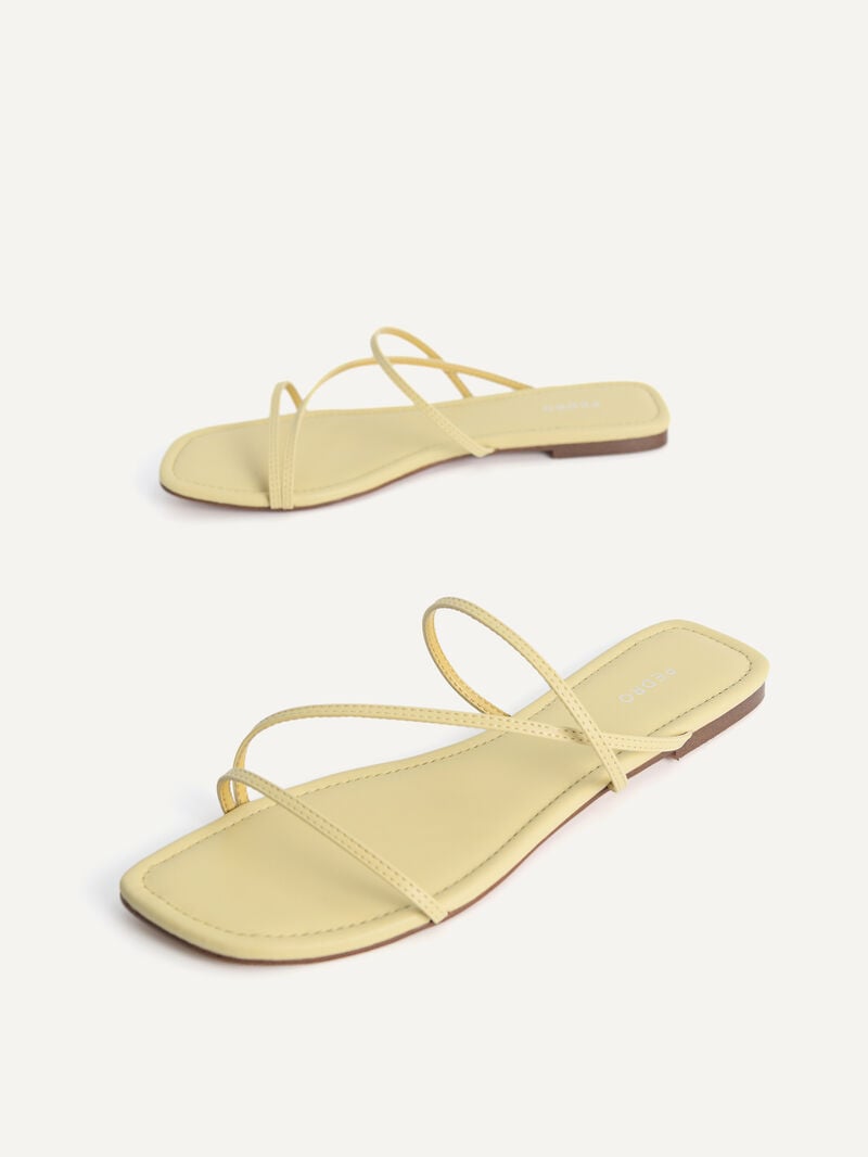Pedro Gwyneth Strappy Women Flats Light Green | Q9Q-2575