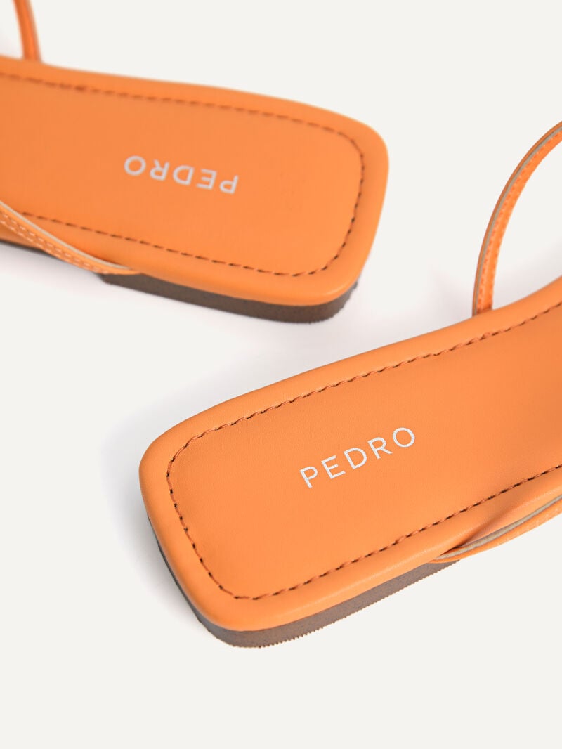 Pedro Gwyneth Strappy Women Flats Orange | Q9Q-2576