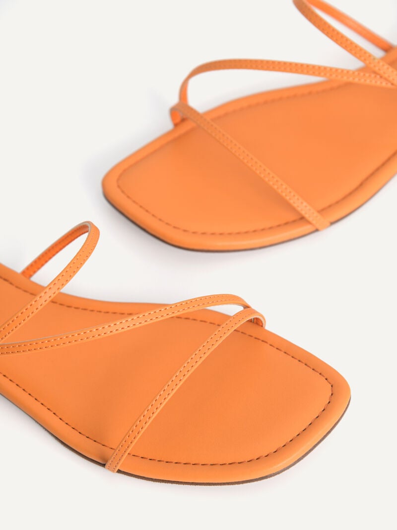 Pedro Gwyneth Strappy Women Flats Orange | Q9Q-2576