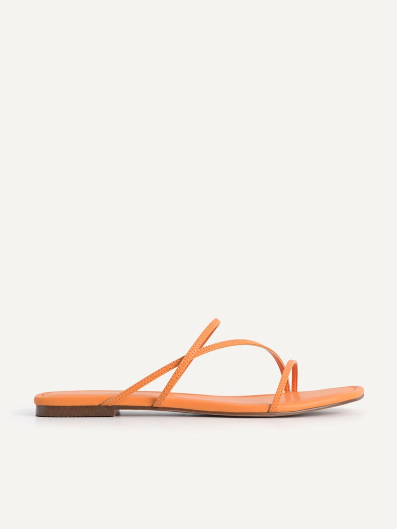 Pedro Gwyneth Strappy Women Flats Orange | Q9Q-2576