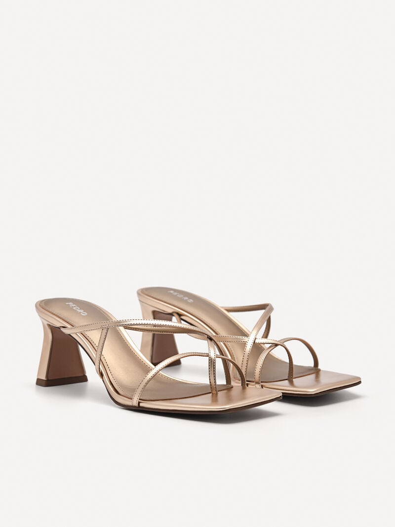 Pedro Gwyneth Women Heel Sandals Gold | Q9Q-2571